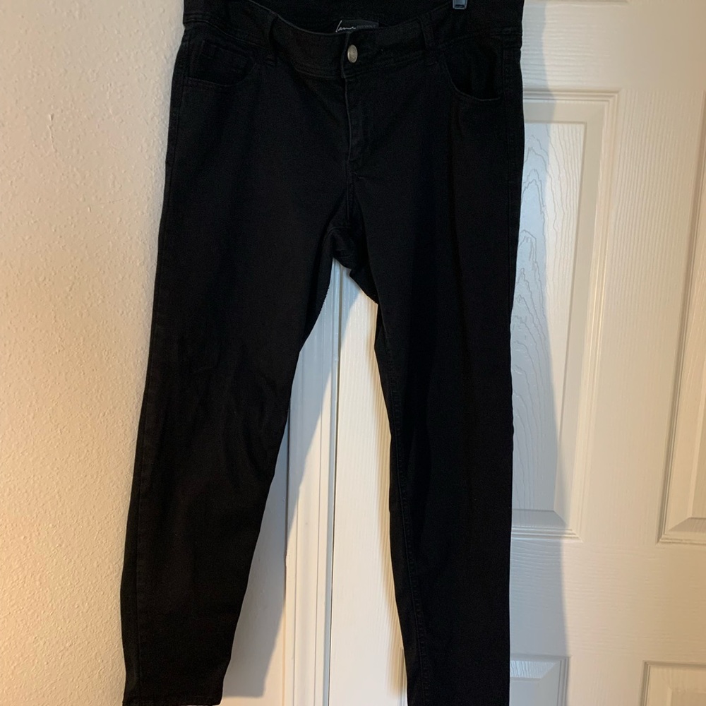Lane Bryant Black Skinny Pants Sleek Fit